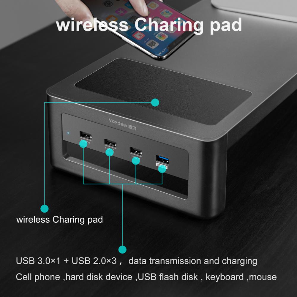 Wireless charging Monitor Riser Stand