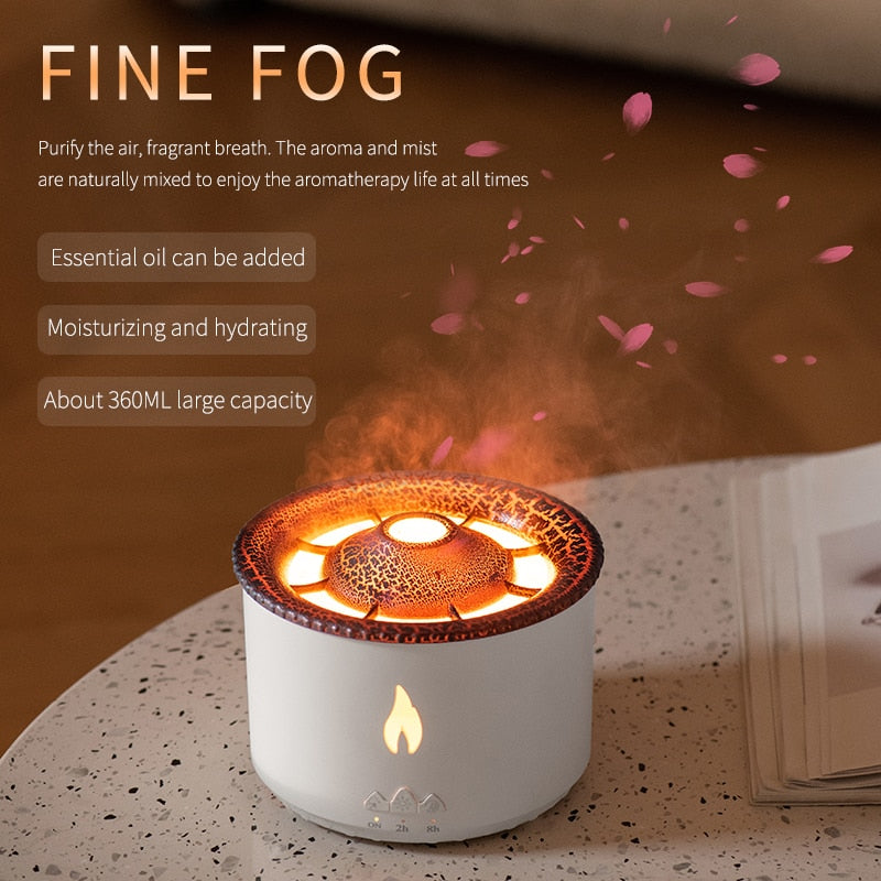 Volcano Aromatherapy Flame Humidifier